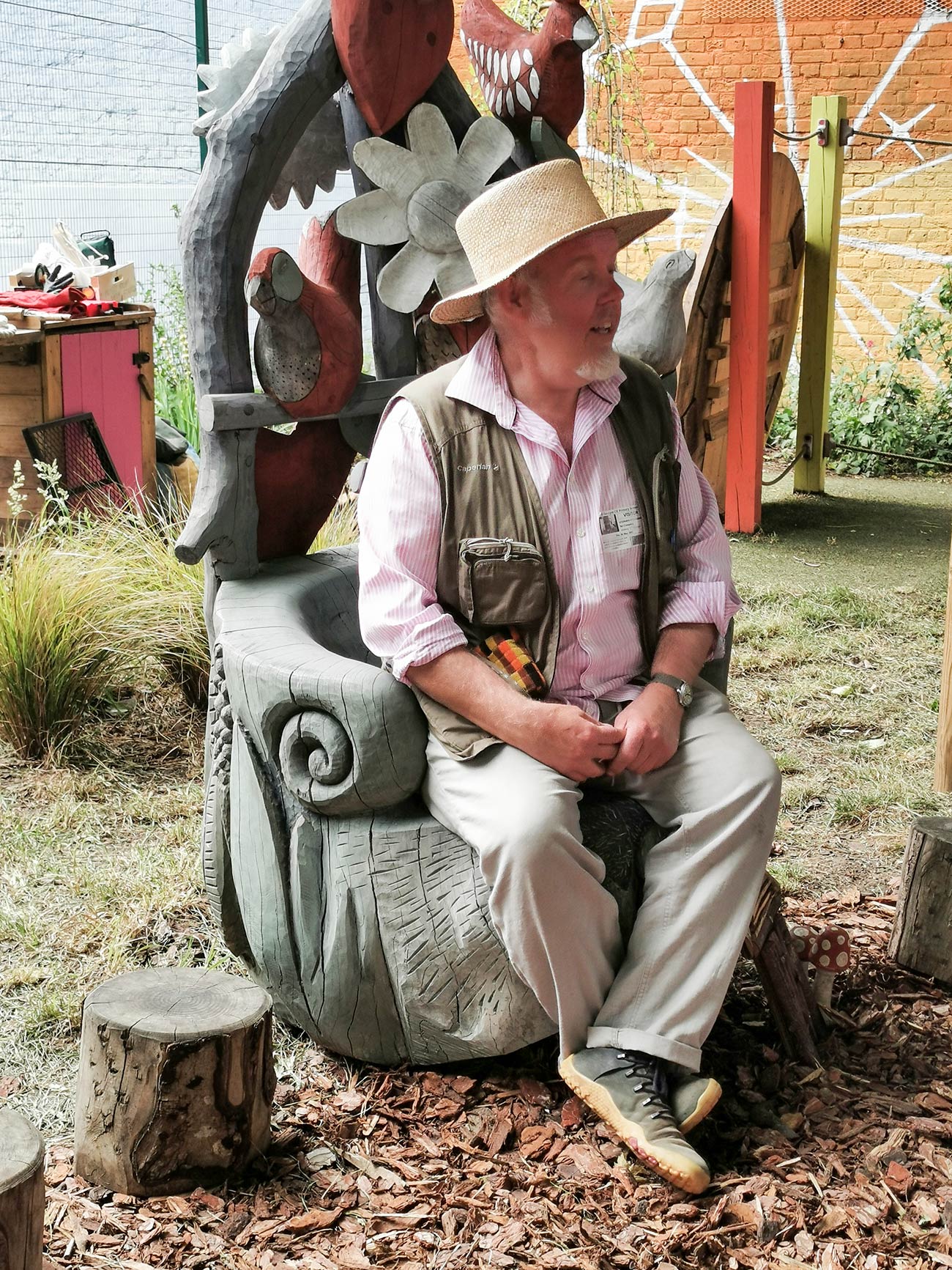 Sculptor and community placemaker Stephen Stockbridge, of Creative Nature HQ, on his Story-throne